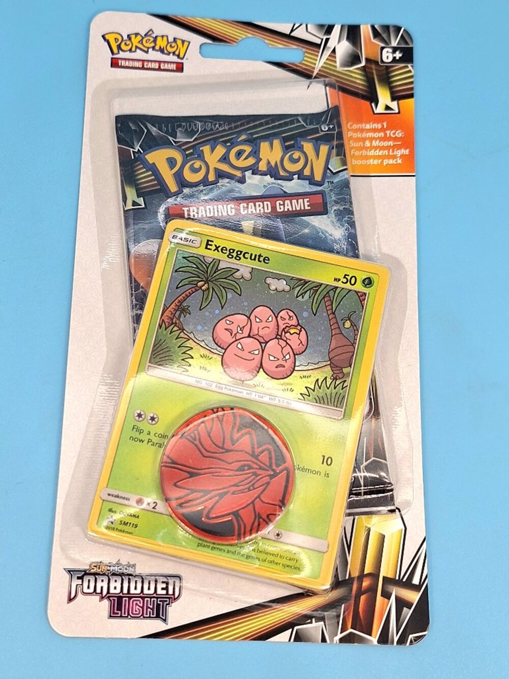 Pokemon Sun & Moon Forbidden Light Blister Booster Pack with Exeggcute Promo NEW